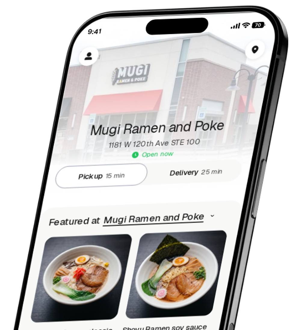 Mugi Ramen and Poke app preview